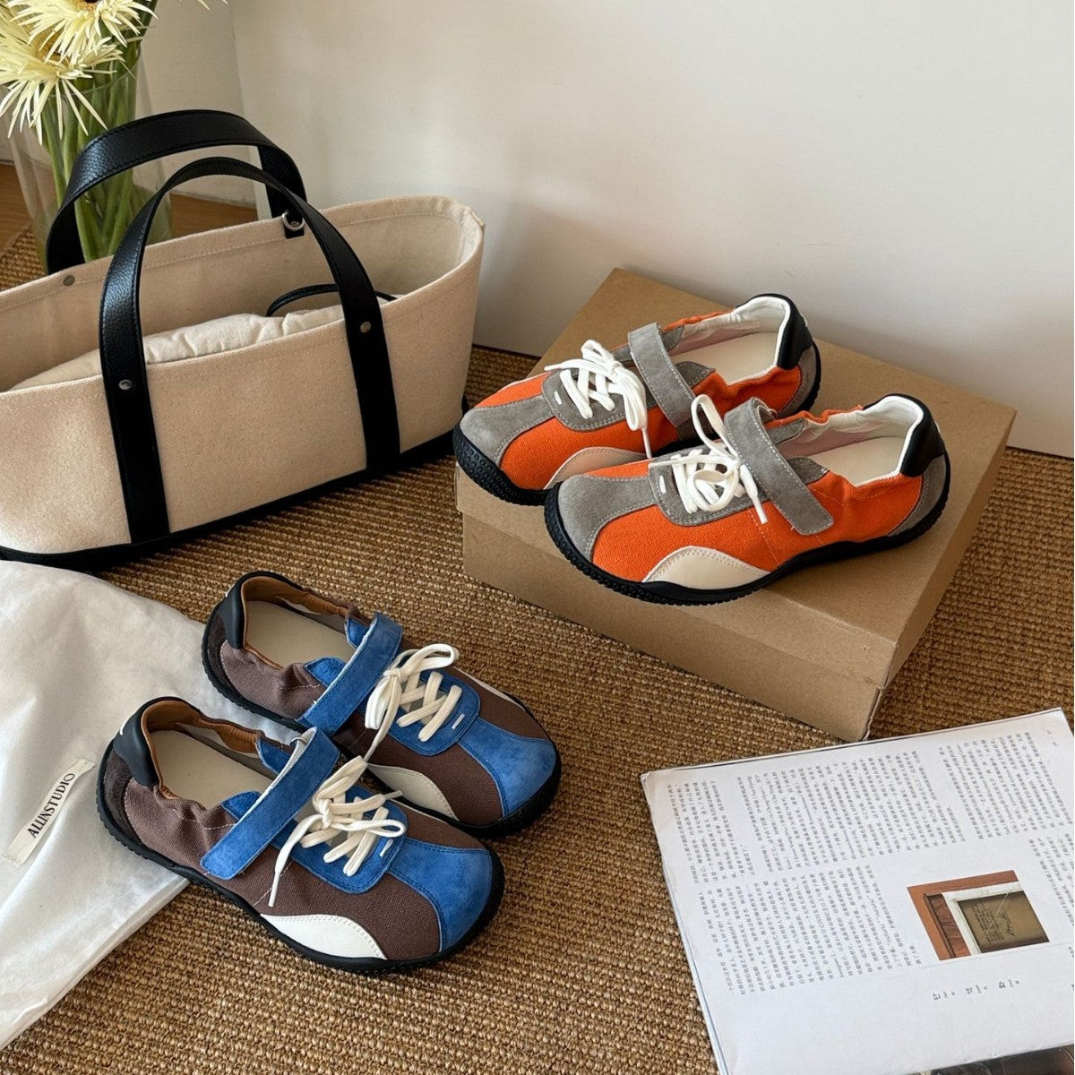 Damen Atmungsaktive Freizeitschuhe mit innovativem Klettverschluss und dämpfender Sohle R&B