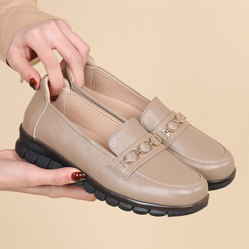 Damen Mokassins mit modischem Kettendetail und rutschfester Sohle R&B