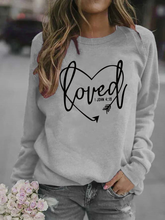 Damen Sweatshirt mit inspirierendem Schriftzug und trendigem Design R&B