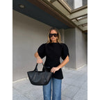 Damen Bluse mit voluminösen Puffärmeln und asymmetrischem Saum R&B