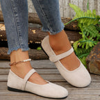 Damen Ballerinas mit elegantem Klettverschluss und atmungsaktivem Obermaterial R&B