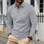 Herren Langarm Polohemd R&B