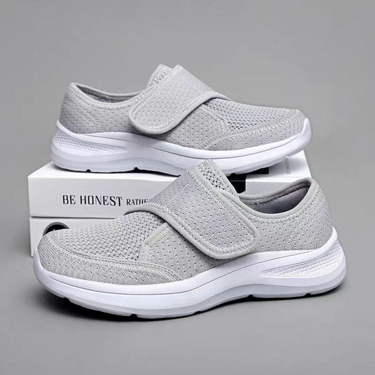 Damen Bequeme Tragbare Sneakers mit elastischem Klettverschluss R&B