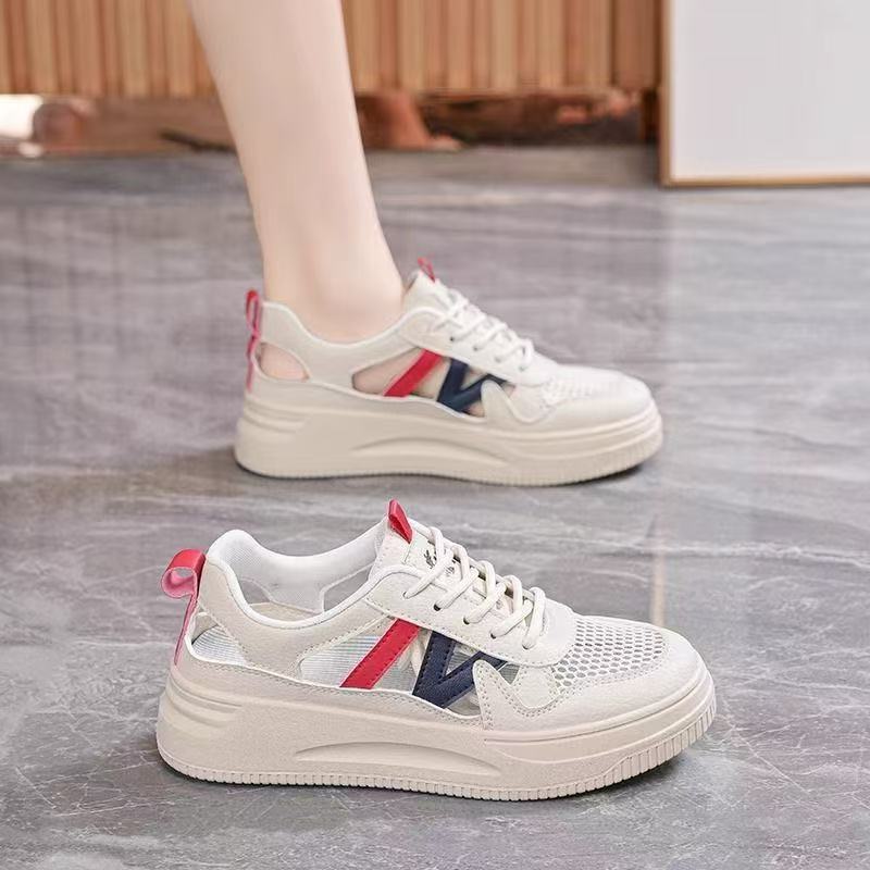 Damen Leichte Sportliche Sneakers mit atmungsaktiven Einsätzen