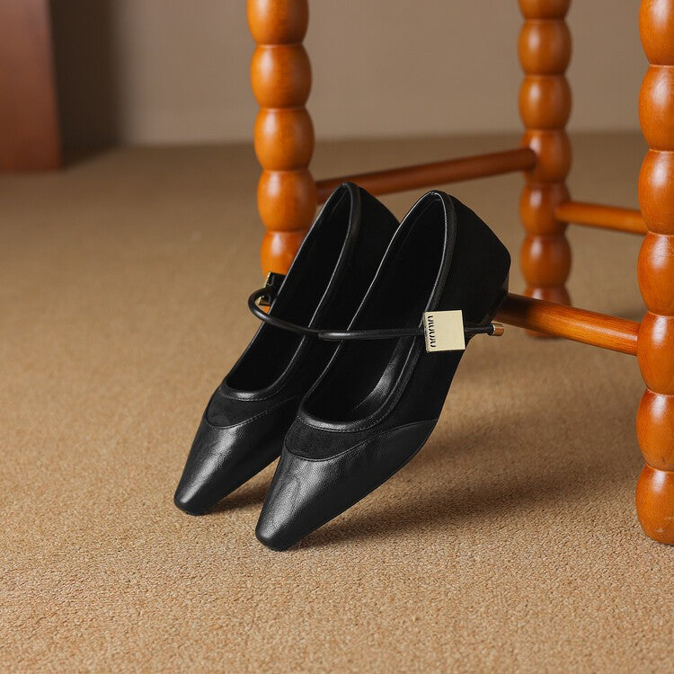 Damen modische Ballerina mit elegantem Riemchen