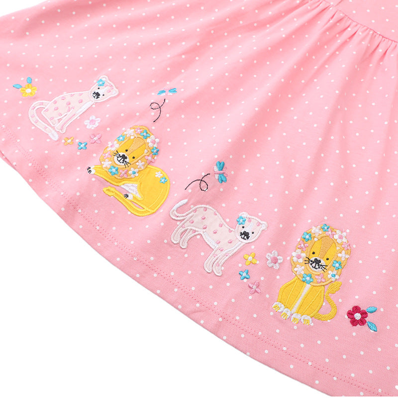 Mädchen Sommerkleid mit niedlichen Tierapplikationen R&B