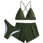 Damen Triangel-Bikini mit Shorts R&B