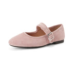 Damen Ballerinas mit modischem Riemchen und eleganter Schnallenverzierung