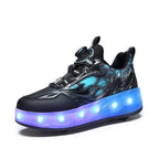 Damen LED Leuchtschuhe mit Rollerskate-Funktion