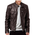Herren Robuste Leder Bikerjacke
