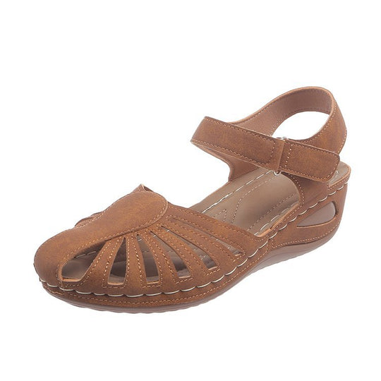 Damen Sandalen mit verstellbarem Riemen und durchbrochenem Design R&B