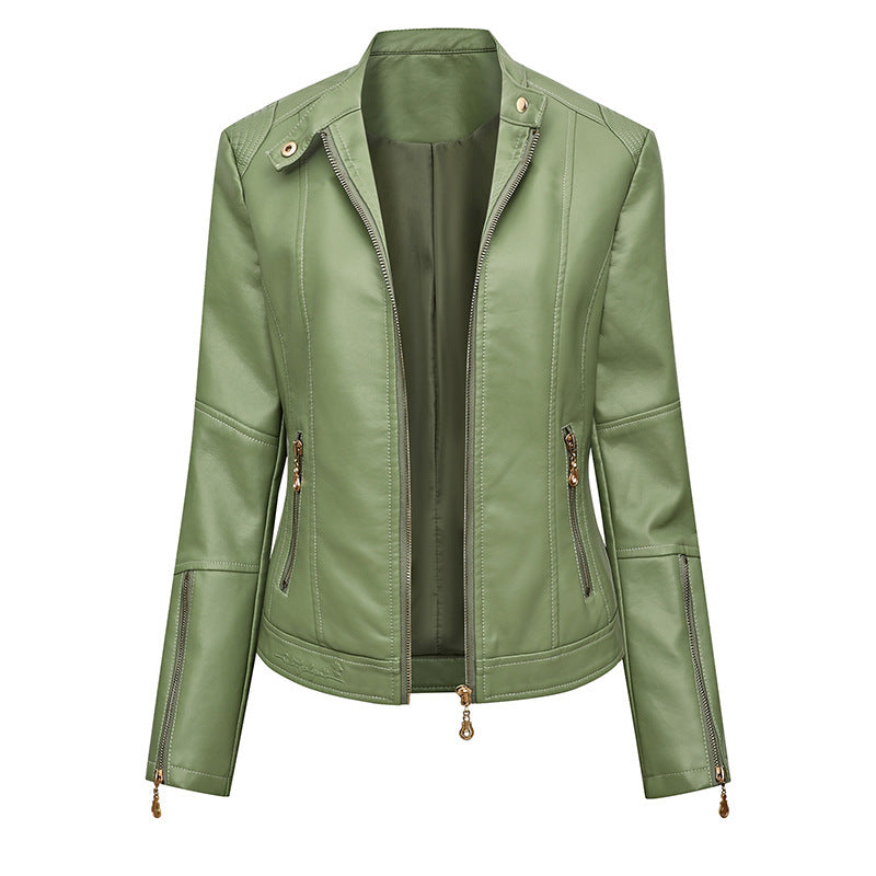 Damen Kunstlederjacke im Biker-Stil R&B