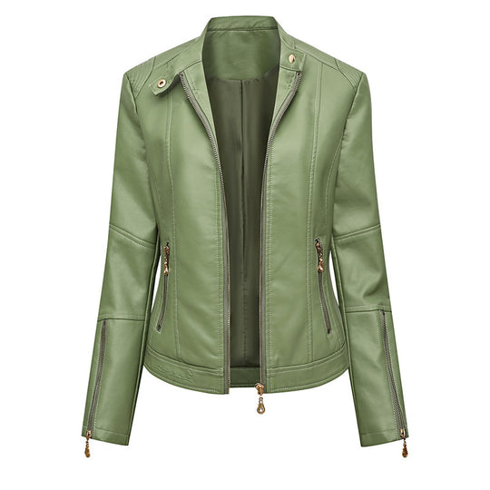 Damen Kunstlederjacke im Biker-Stil R&B