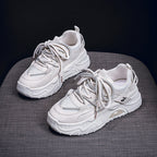Damen Sportliche Chunky Sneakers mit atmungsaktiver Mesh-Oberfläche und gepolsterter Sohle R&B