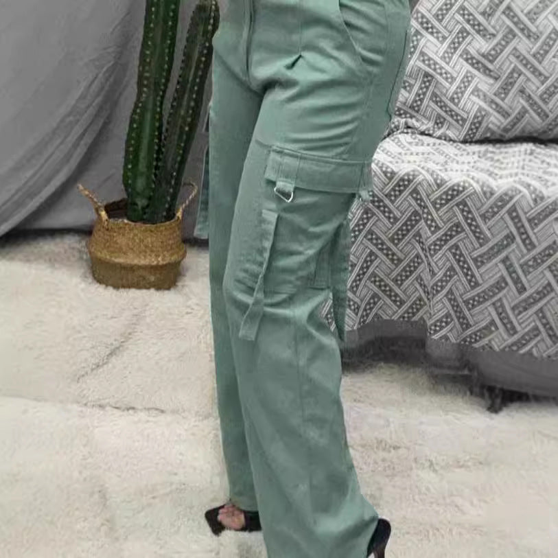 Damen Modische Cargo-Hose mit vielseitigen Taschen und lässigem Schnitt R&B