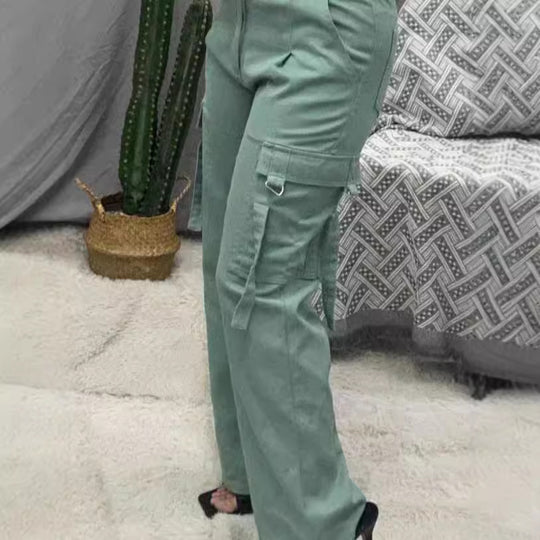 Damen Modische Cargo-Hose mit vielseitigen Taschen und lässigem Schnitt R&B
