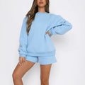 Damen Lässiges Sweater-Shorts-Set mit hohem Tragekomfort R&B