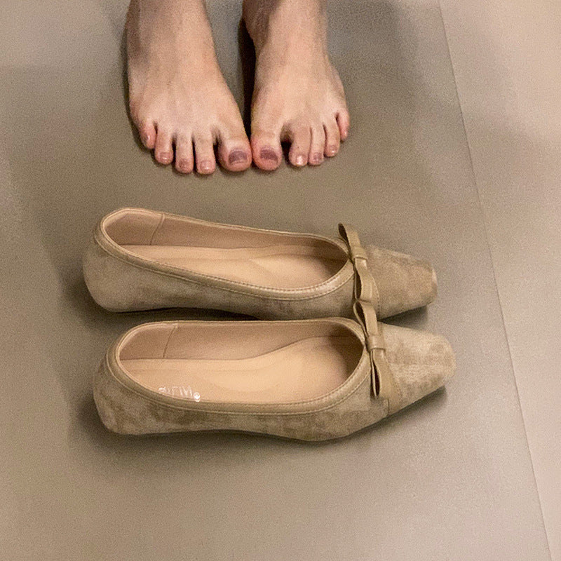 Damen elegante Ballerinas mit modischer Schleife und weich gepolsterter Innensohle Heidi Mode