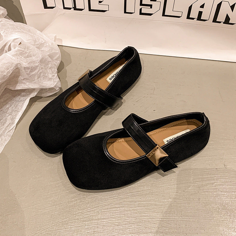 Damen Elegante Ballerinas mit verstellbarem Riemen und hochwertiger Verarbeitung R&B
