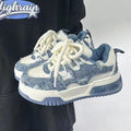 Damen Sportliche Denim Sneaker mit dämpfender Sohle und modischem Design R&B