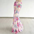 Damen Maxi-Rock mit floralen Mustern und fließendem Schnitt R&B