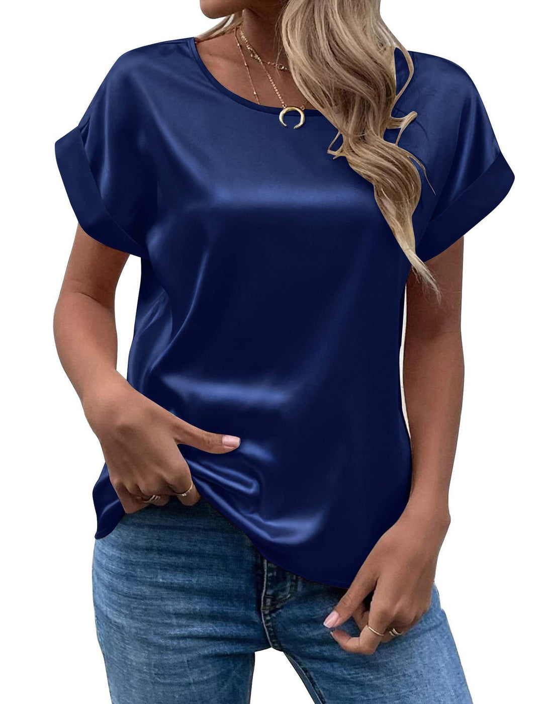 Damen Satin Bluse R&B