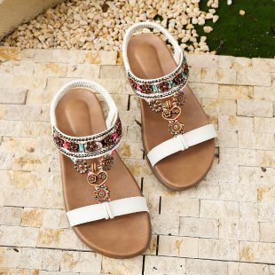 Damen Riemchen-Sandalen mit filigranen Verzierungen R&B