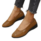 Damen Komfortable Wedge-Pantoletten mit elegantem Kunstleder-Obermaterial
