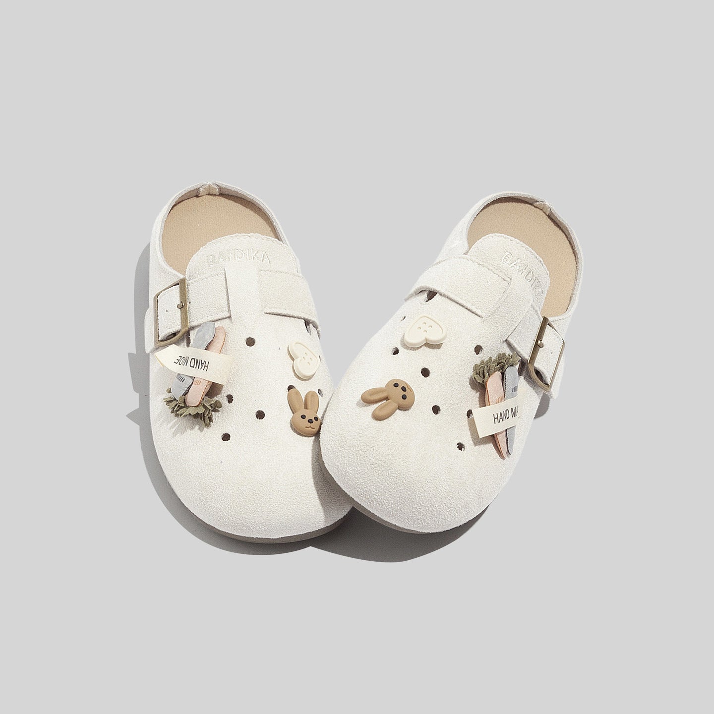 Damen Clogs mit floralem Dekor und verstellbarem Riemen