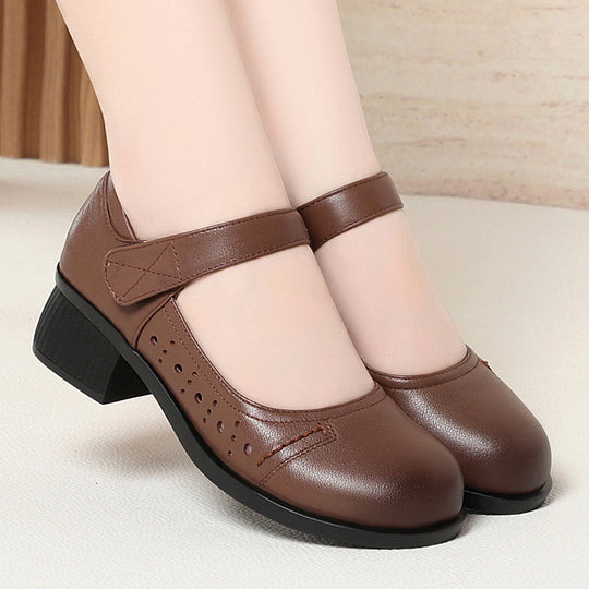 Damen Mary Jane Schuhe mit bequemer Sohle und verstellbarem Riemen R&B