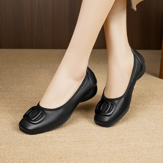 Damen Ballerinas mit dekorativem Metallelement und komfortablem Fußbett R&B