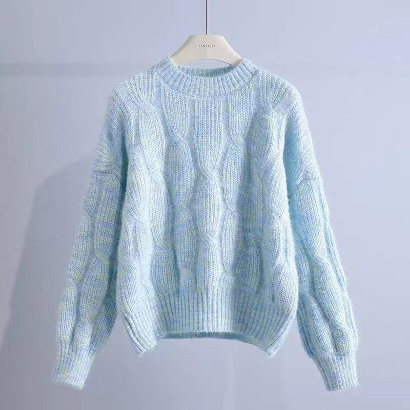 Damen Grobstrickpullover mit innovativem Wellenmuster R&B