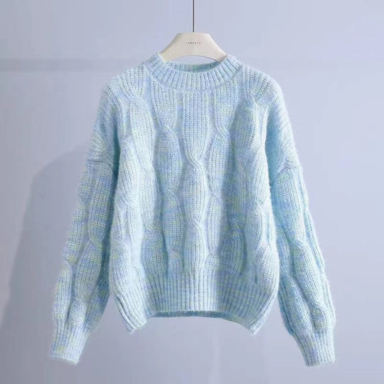 Damen Grobstrickpullover mit innovativem Wellenmuster R&B