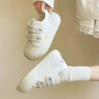 Damen Plattform-Sneaker mit praktischem Klettverschluss und verspielten Applikationen