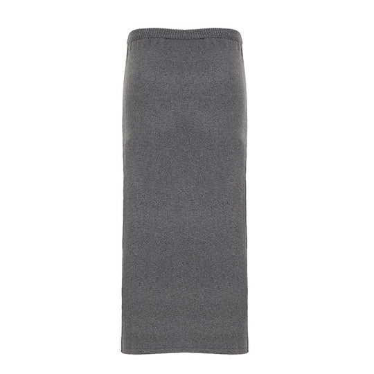 Damen eleganter, figurbetonter Midi-Rock aus hochwertiger Wollmischung R&B