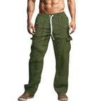 Herren Cargohose aus komfortablem Waffelmaterial mit verstellbarem Bund R&B