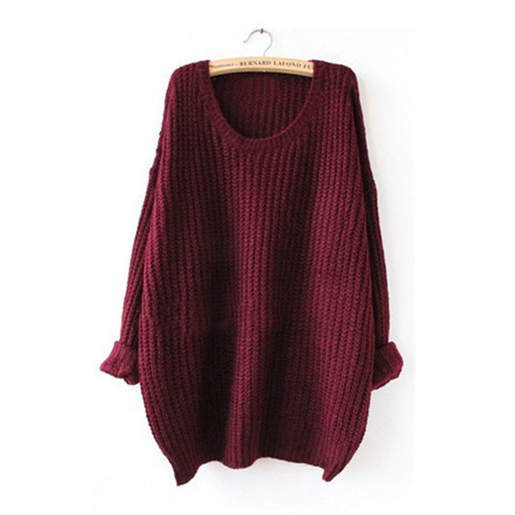 Damen Großer Strickpullover mit weit geschnittenen Ärmeln und lockerer Passform R&B