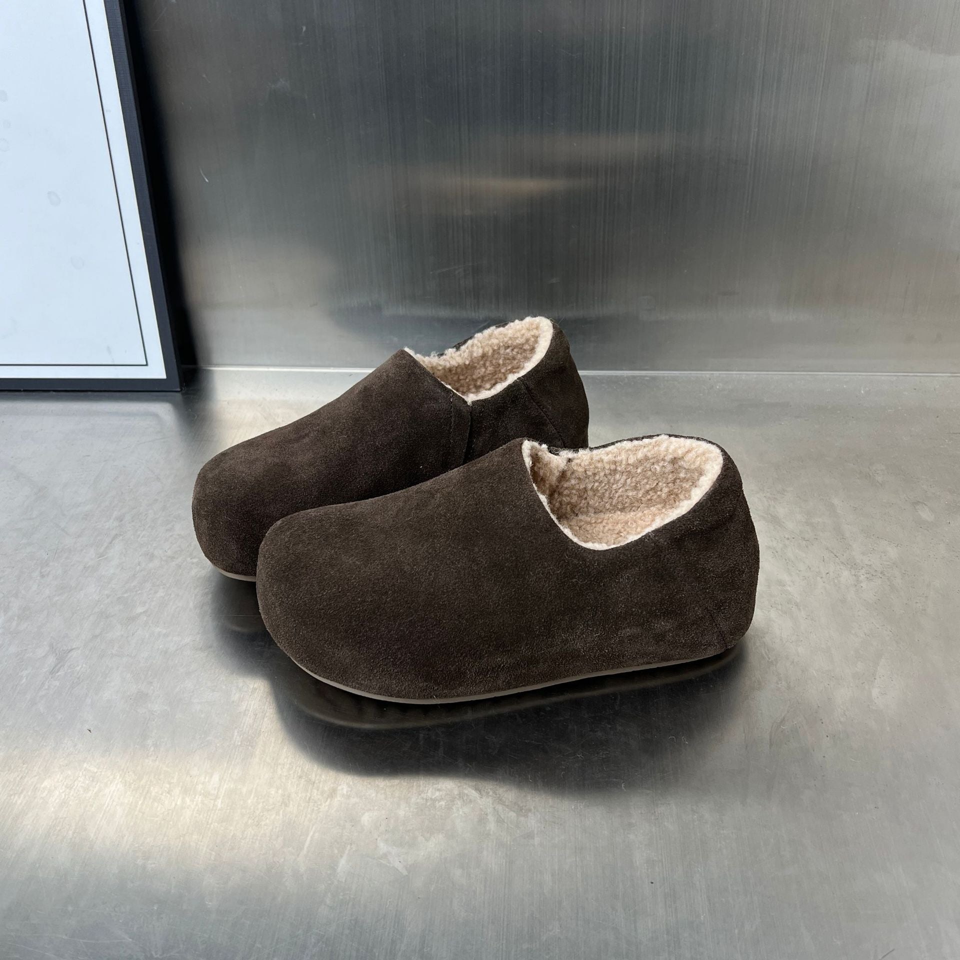 Damen Kuschelige Hausschuhe mit weichem Fleecefutter und rutschfester Sohle R&B