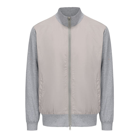 Herren sportliche Übergangsjacke mit modernem Stehkragen und elastischen Bündchen R&B