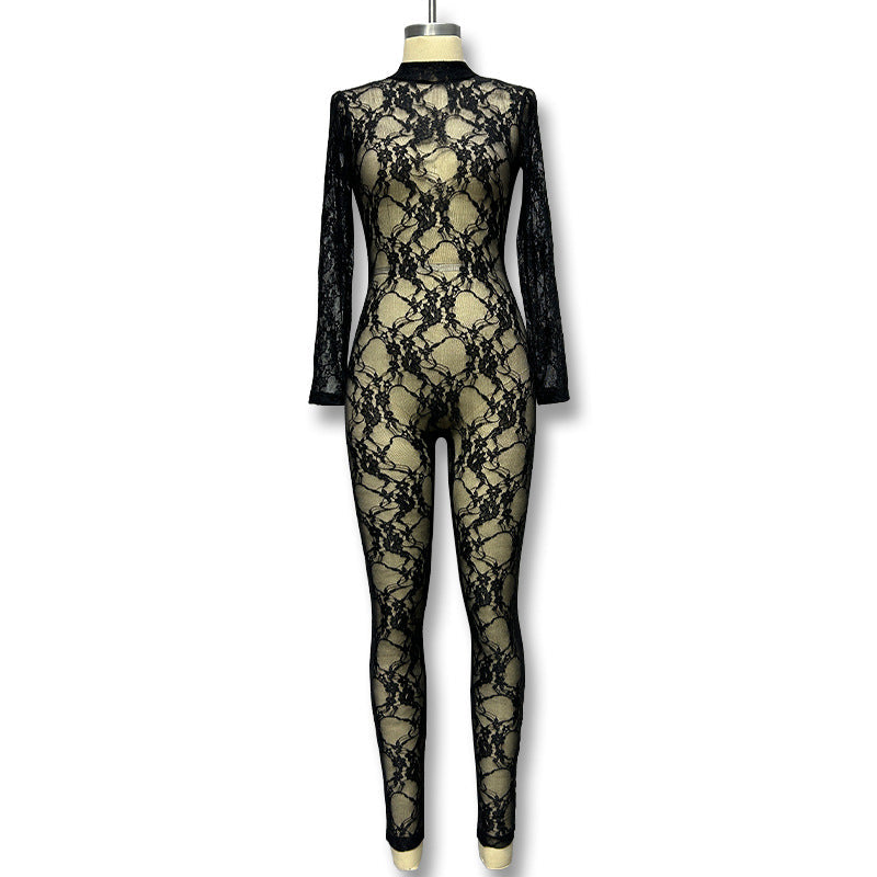 Damen Elegantes Spitzenoverall R&B