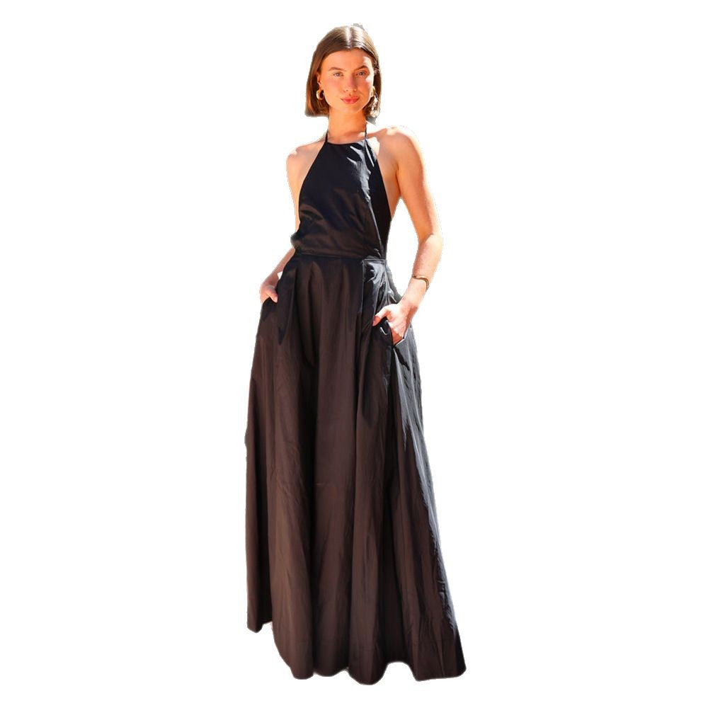 Damen Maxirock mit elegantem Wickelstil und tiefem Rückenausschnitt R&B