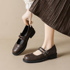 Damen elegante und stilvolle Schuhe mit doppeltem Riemen