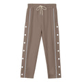 Unisex nan leichte Sport-Trainingshose mit Druckknopfleiste und elastischem Kordelbund R&B