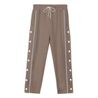 Unisex nan leichte Sport-Trainingshose mit Druckknopfleiste und elastischem Kordelbund R&B