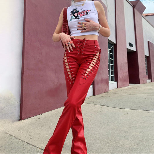 Damen Crop-Top mit innovativem Cut-Out-Design und langen Ärmeln R&B