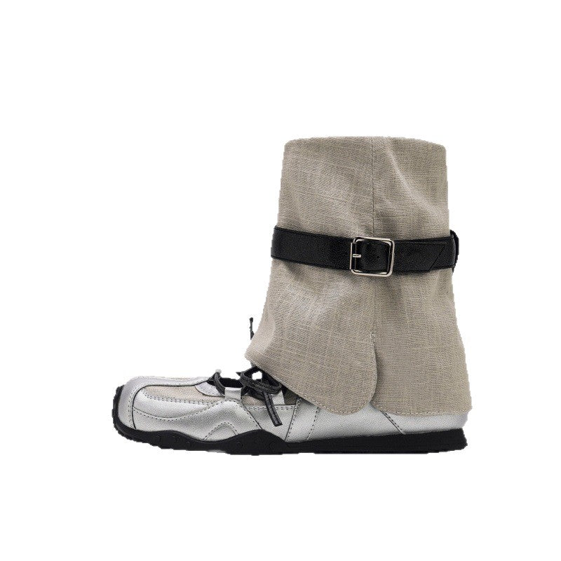 Damen modische Stiefel mit verstellbarem Riemen und rutschfester Sohle R&B
