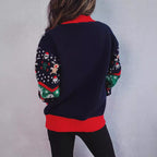 Damen Weihnachts-Pullover mit festlichem Design und verspielten Motiven R&B