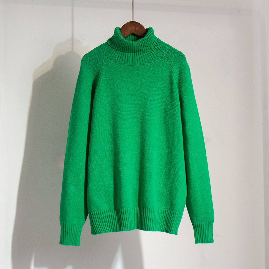 Damen Feinstrickpullover mit hohem Kragen R&B