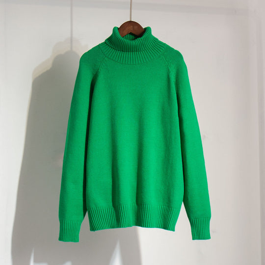 Damen Feinstrickpullover mit hohem Kragen R&B