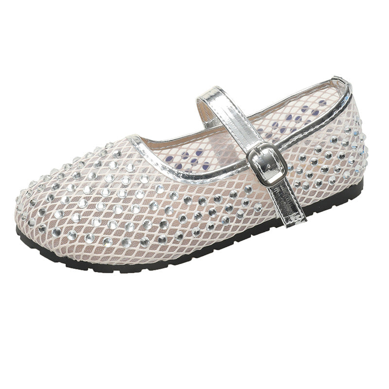Damen Ballerinas mit geschlitzten Riemen und dekorativen Schleifen R&B